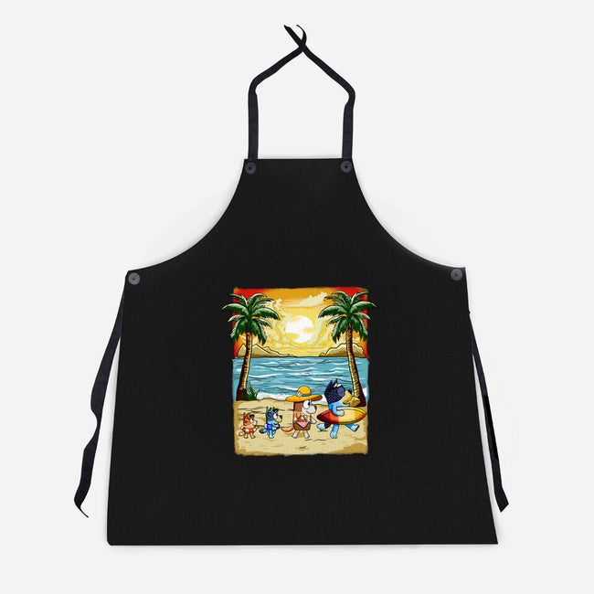 Paw-sitive Vibes Only-Unisex-Kitchen-Apron-JamesQJO