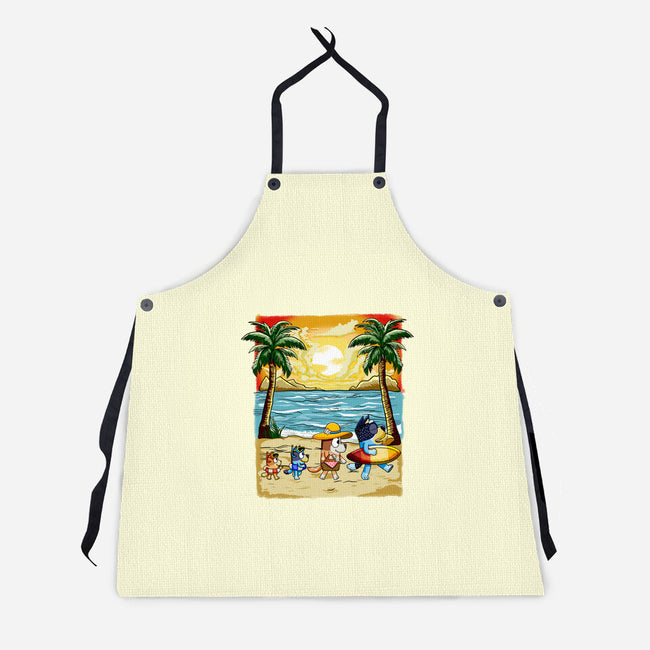 Paw-sitive Vibes Only-Unisex-Kitchen-Apron-JamesQJO