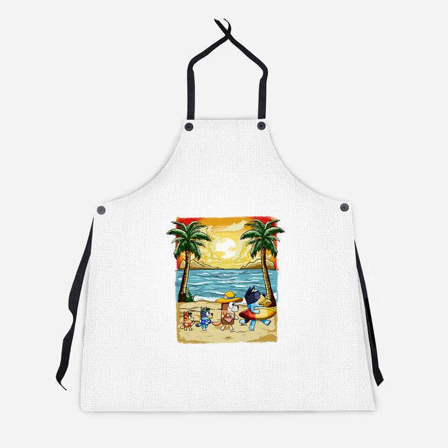 Paw-sitive Vibes Only-Unisex-Kitchen-Apron-JamesQJO