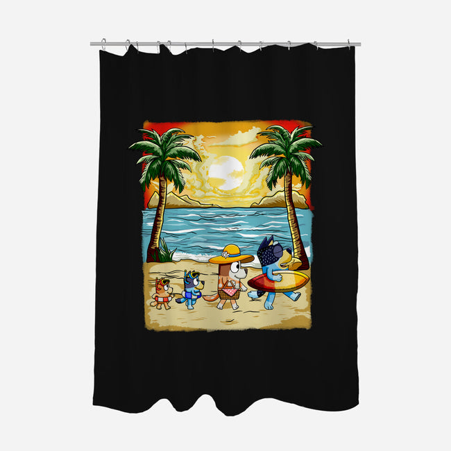 Paw-sitive Vibes Only-None-Polyester-Shower Curtain-JamesQJO