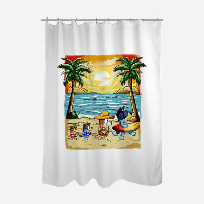 Paw-sitive Vibes Only-None-Polyester-Shower Curtain-JamesQJO