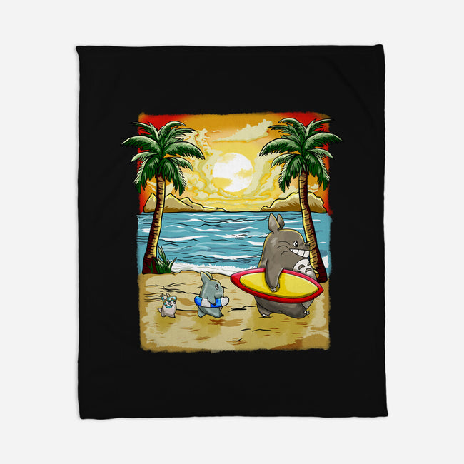 Summer With My Neighbor-None-Fleece-Blanket-JamesQJO