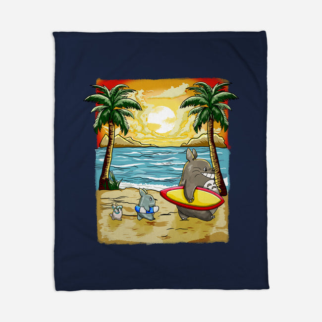 Summer With My Neighbor-None-Fleece-Blanket-JamesQJO