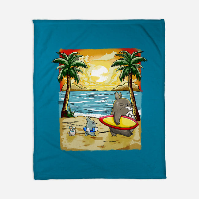 Summer With My Neighbor-None-Fleece-Blanket-JamesQJO