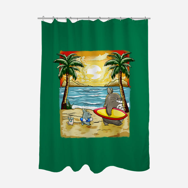 Summer With My Neighbor-None-Polyester-Shower Curtain-JamesQJO
