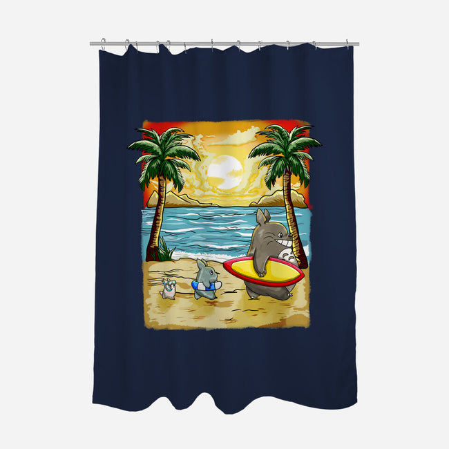 Summer With My Neighbor-None-Polyester-Shower Curtain-JamesQJO