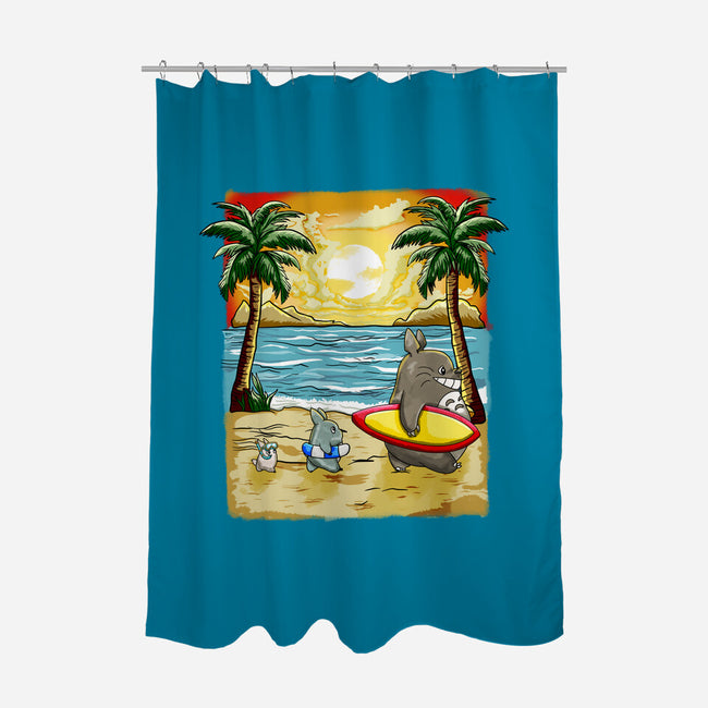 Summer With My Neighbor-None-Polyester-Shower Curtain-JamesQJO