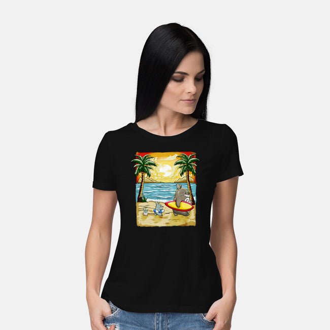 Summer With My Neighbor-Womens-Basic-Tee-JamesQJO