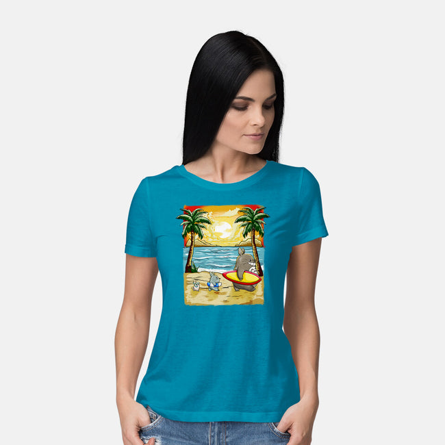 Summer With My Neighbor-Womens-Basic-Tee-JamesQJO