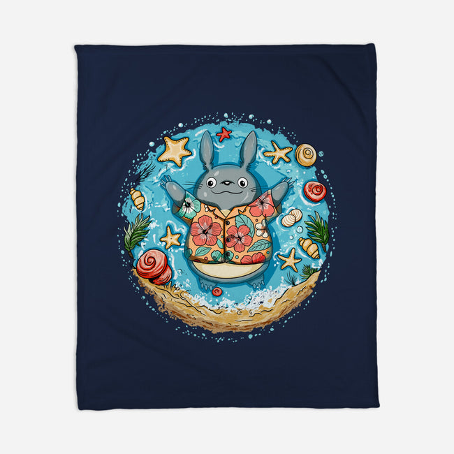 Aloha Totoro-None-Fleece-Blanket-JamesQJO