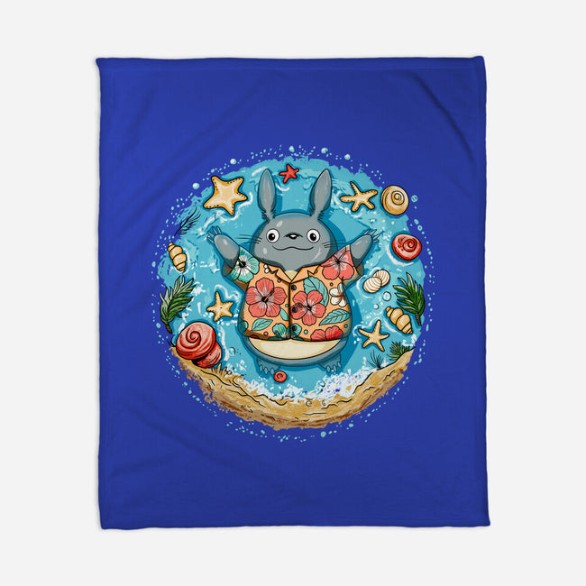 Aloha Totoro-None-Fleece-Blanket-JamesQJO