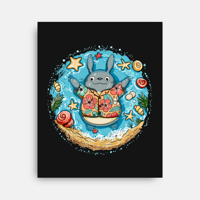 Aloha Totoro-None-Stretched-Canvas-JamesQJO