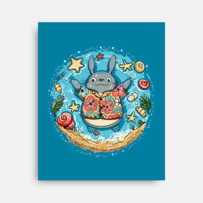 Aloha Totoro-None-Stretched-Canvas-JamesQJO