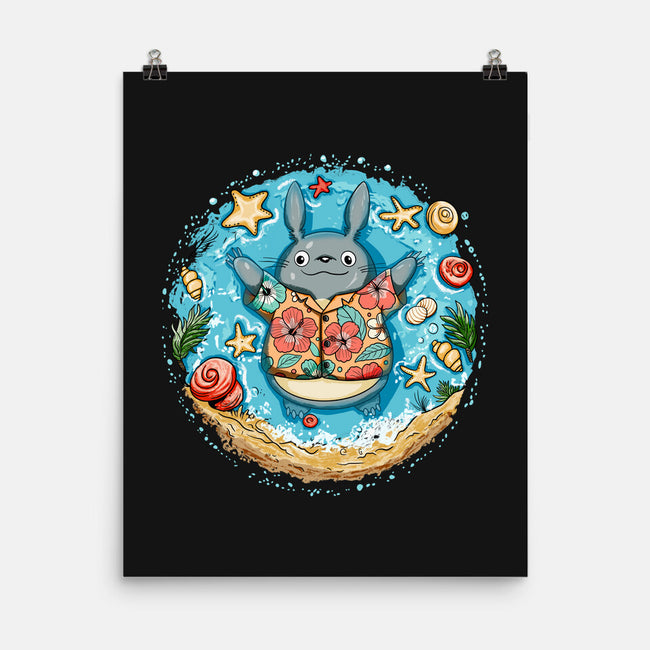Aloha Totoro-None-Matte-Poster-JamesQJO