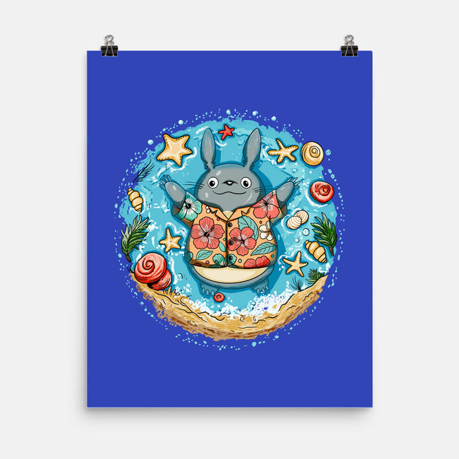 Aloha Totoro-None-Matte-Poster-JamesQJO