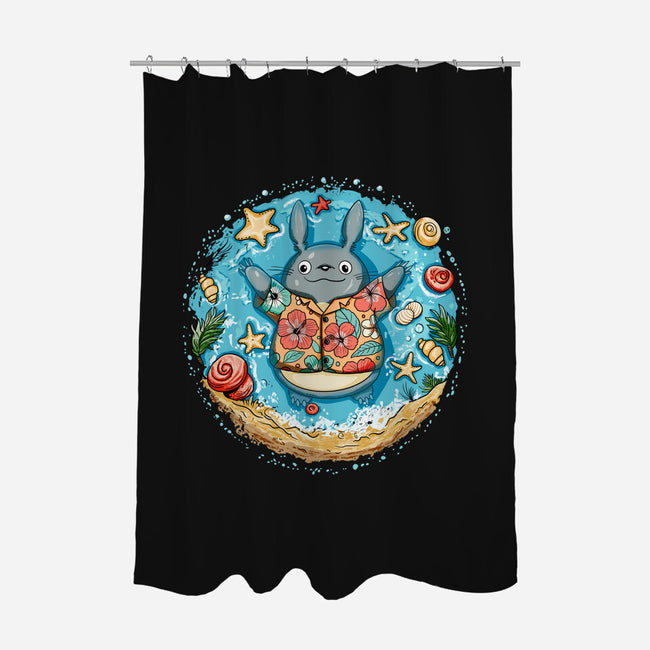 Aloha Totoro-None-Polyester-Shower Curtain-JamesQJO