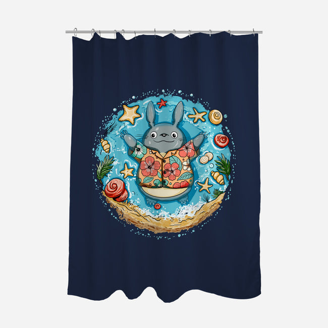 Aloha Totoro-None-Polyester-Shower Curtain-JamesQJO