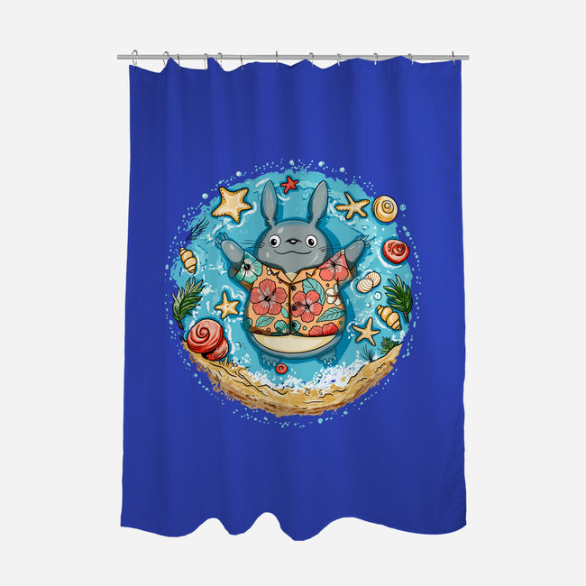 Aloha Totoro-None-Polyester-Shower Curtain-JamesQJO