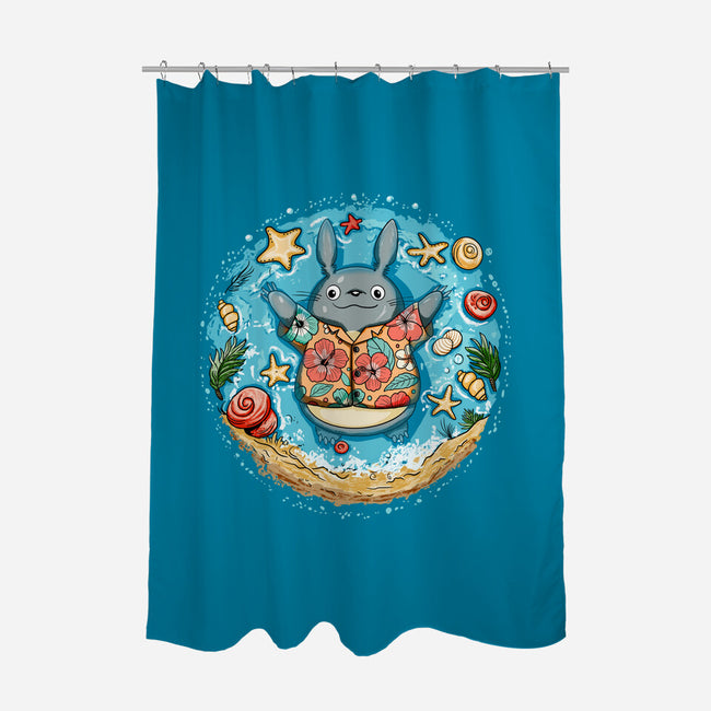 Aloha Totoro-None-Polyester-Shower Curtain-JamesQJO