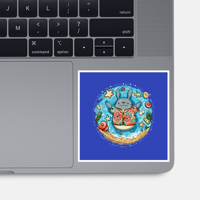 Aloha Totoro-None-Glossy-Sticker-JamesQJO