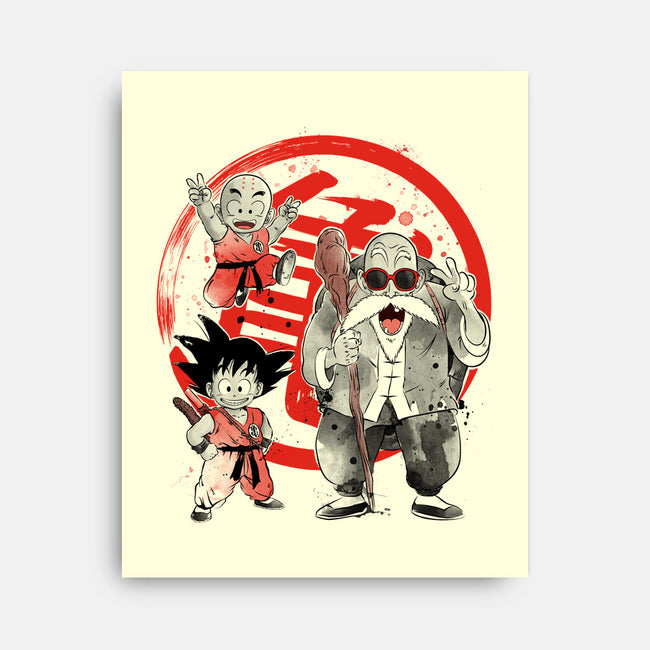 Kame School Sumi-e-None-Stretched-Canvas-DrMonekers