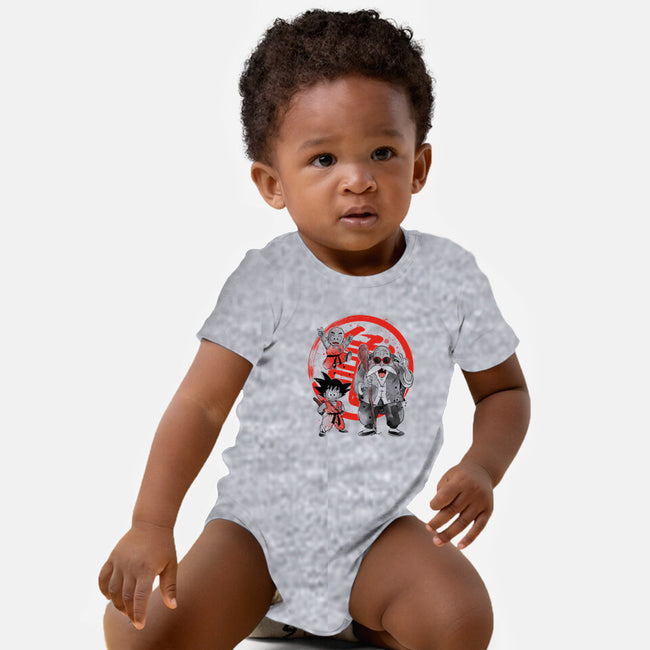 Kame School Sumi-e-Baby-Basic-Onesie-DrMonekers