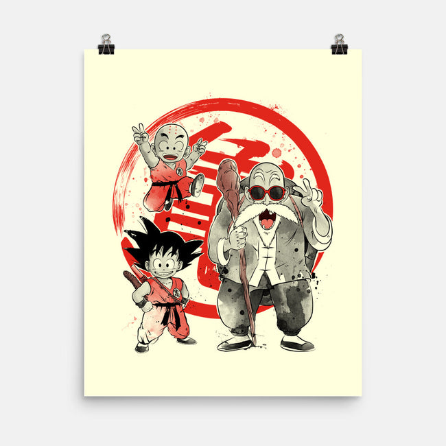 Kame School Sumi-e-None-Matte-Poster-DrMonekers