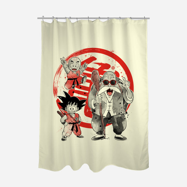 Kame School Sumi-e-None-Polyester-Shower Curtain-DrMonekers