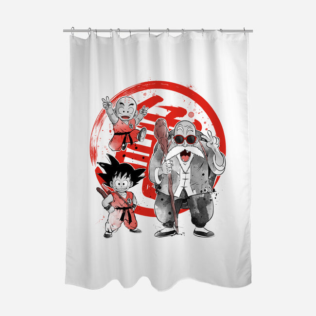 Kame School Sumi-e-None-Polyester-Shower Curtain-DrMonekers