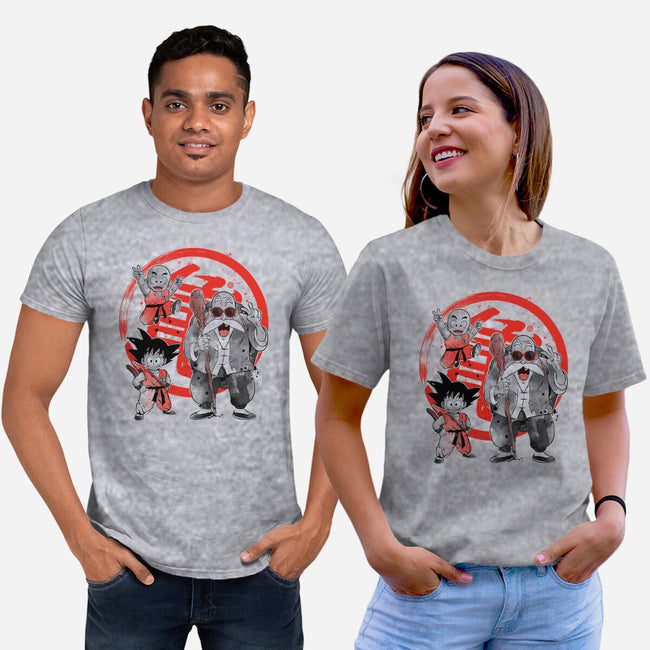 Kame School Sumi-e-Unisex-Basic-Tee-DrMonekers