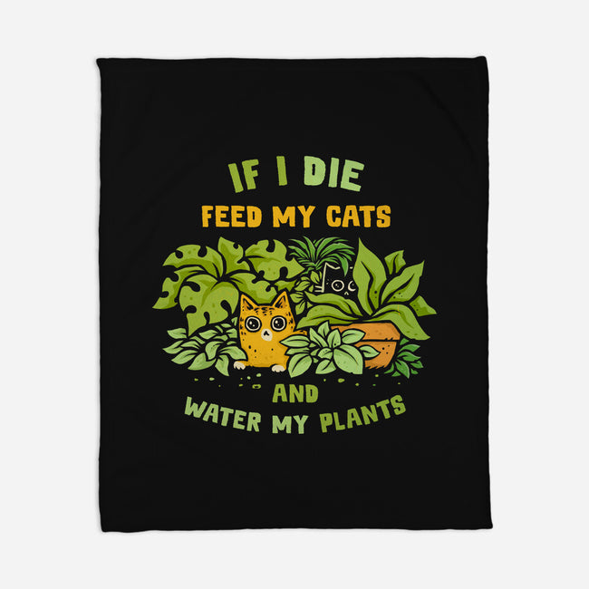 Feed My Cats And Water My Plants-None-Fleece-Blanket-kg07