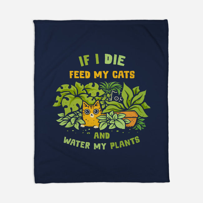 Feed My Cats And Water My Plants-None-Fleece-Blanket-kg07