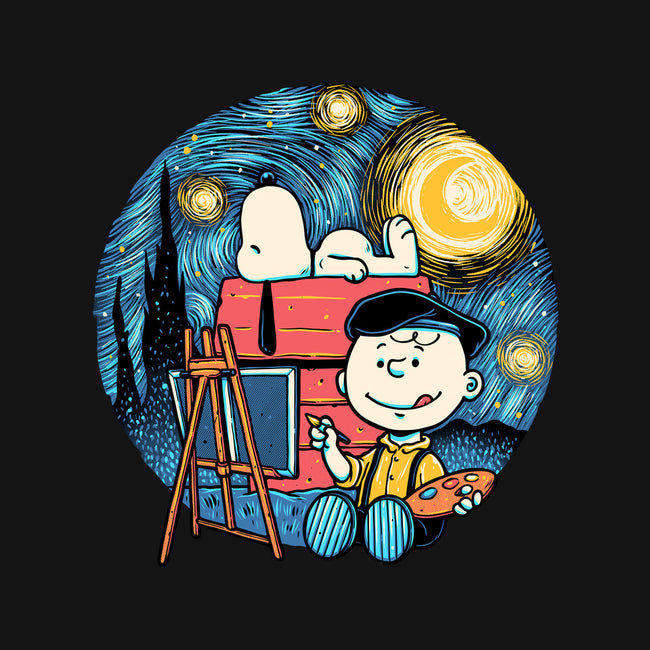 Painting The Night-Mens-Basic-Tee-glitchygorilla