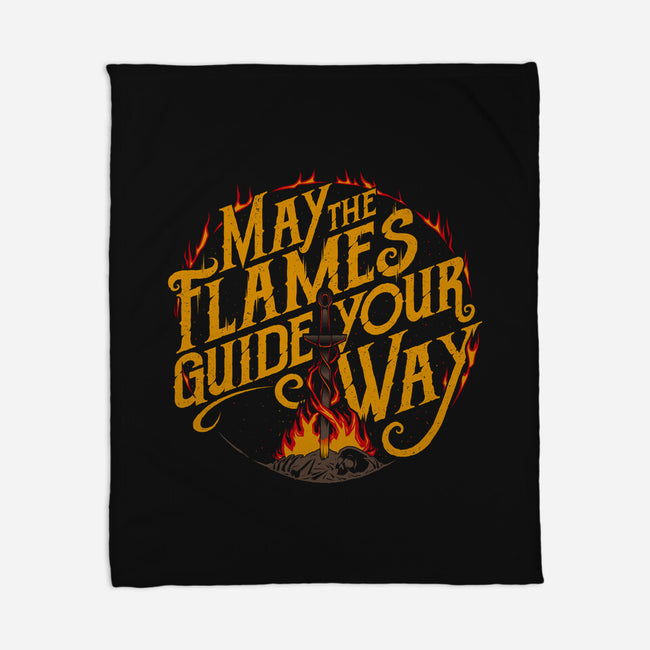 May The Flames-None-Fleece-Blanket-yumie