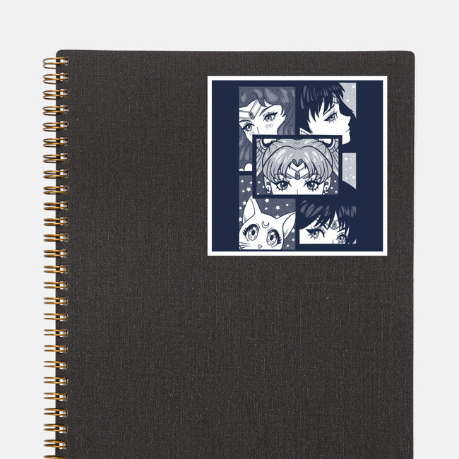 Moon And Planets-None-Glossy-Sticker-yumie