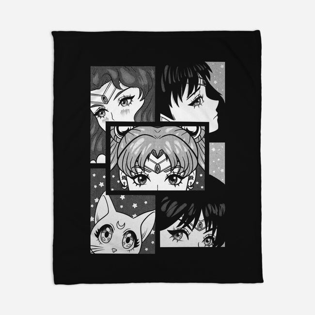 Moon And Planets-None-Fleece-Blanket-yumie