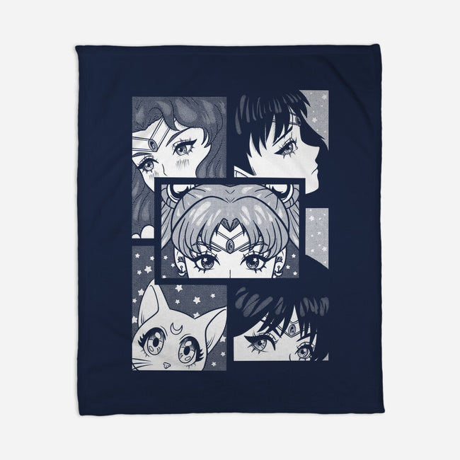 Moon And Planets-None-Fleece-Blanket-yumie