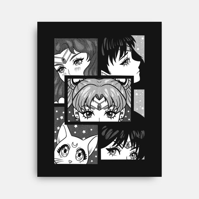 Moon And Planets-None-Stretched-Canvas-yumie