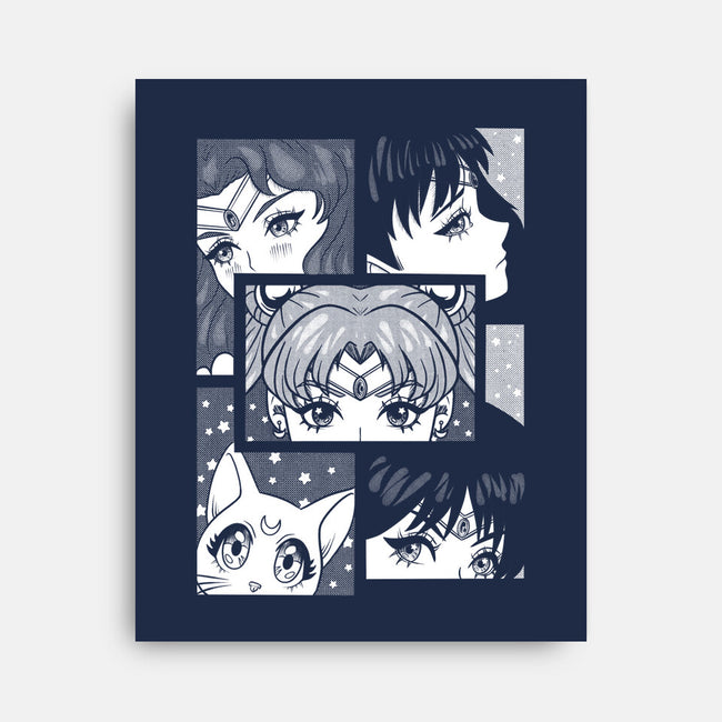 Moon And Planets-None-Stretched-Canvas-yumie