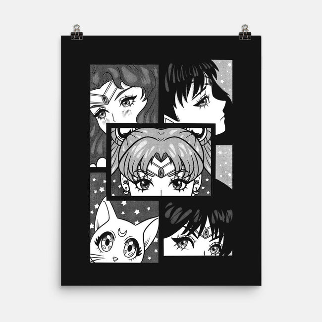 Moon And Planets-None-Matte-Poster-yumie