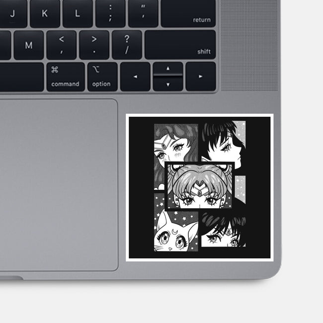 Moon And Planets-None-Glossy-Sticker-yumie