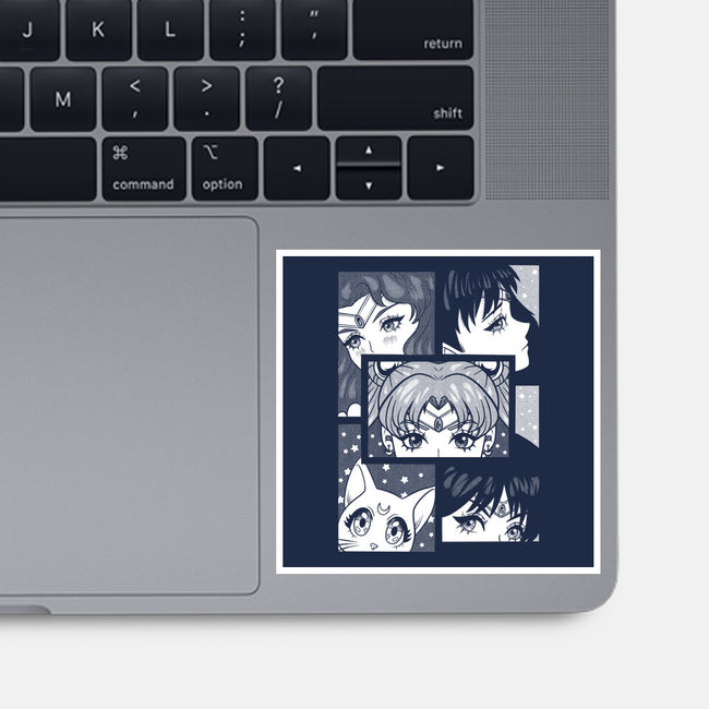 Moon And Planets-None-Glossy-Sticker-yumie