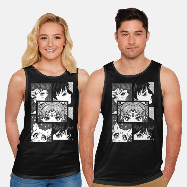 Moon And Planets-Unisex-Basic-Tank-yumie