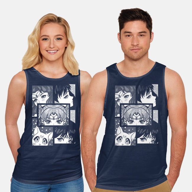 Moon And Planets-Unisex-Basic-Tank-yumie
