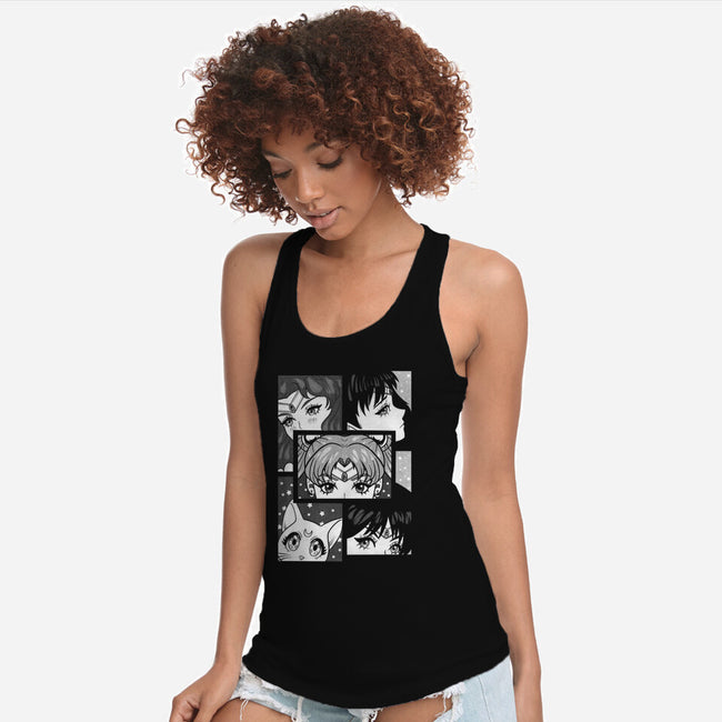Moon And Planets-Womens-Racerback-Tank-yumie