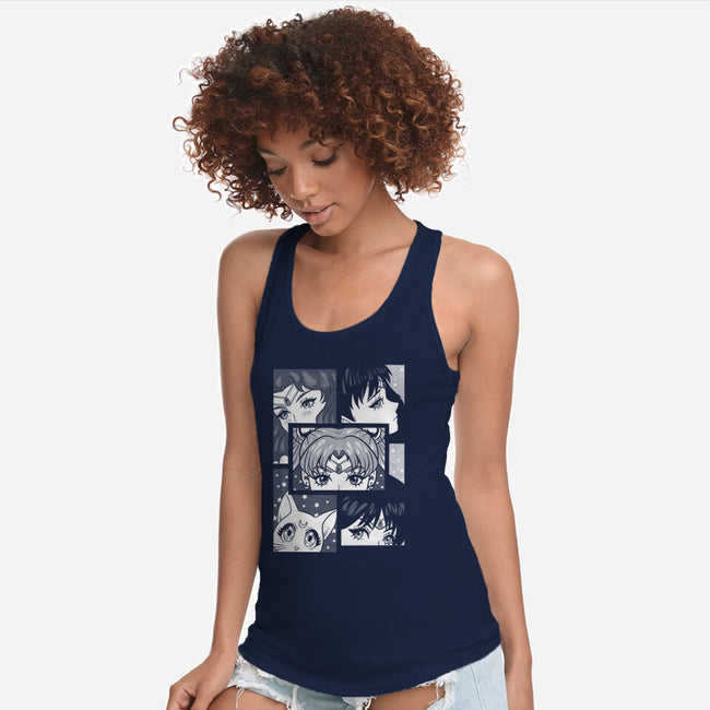 Moon And Planets-Womens-Racerback-Tank-yumie