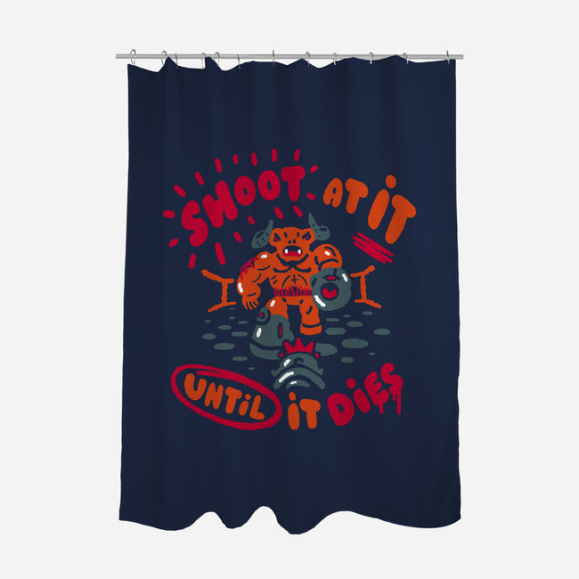 Shoot At It Protip-None-Polyester-Shower Curtain-demonigote