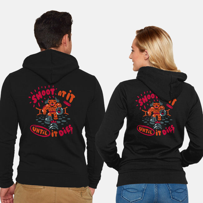 Shoot At It Protip-Unisex-Zip-Up-Sweatshirt-demonigote