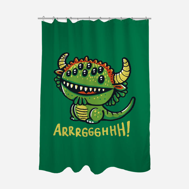 The Cute Black Beast Of Arrrggghhh-None-Polyester-Shower Curtain-Wenceslao A Romero