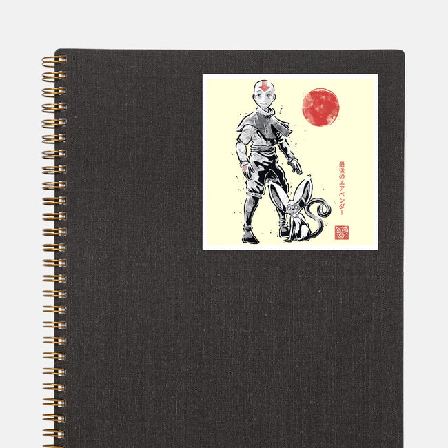 Air Bender Sumi-e-None-Glossy-Sticker-Astrobot Invention